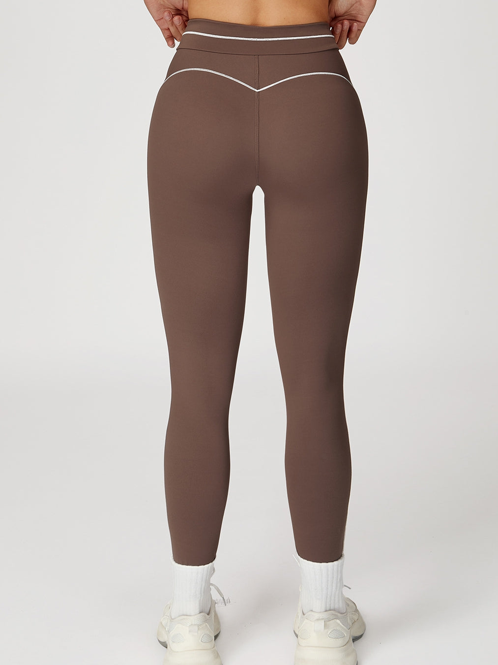 ZASUWA Female Contrast Color Stripes Booty Leggings
