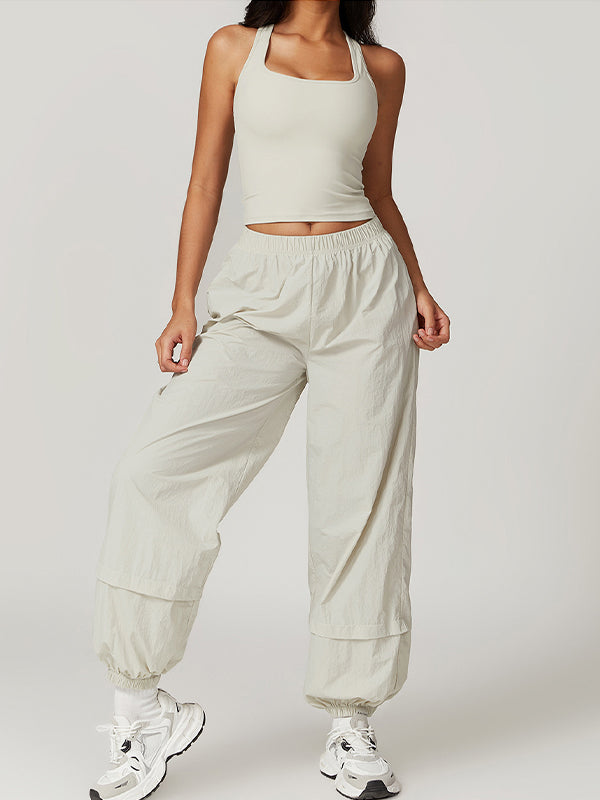 ZASUWA Female Pocket Casual Loose Cargo Pants