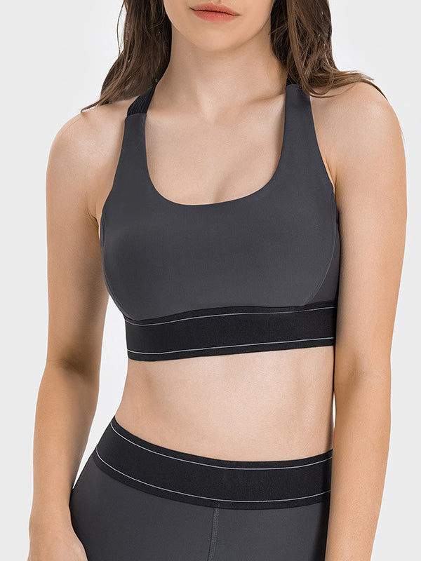 ZASUWA Female Contrast Color Elastic Tight Push Up Design Leggings