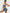 ZASUWA Female Contrast Color Cross Back Elastic Tight Short Tracksuit