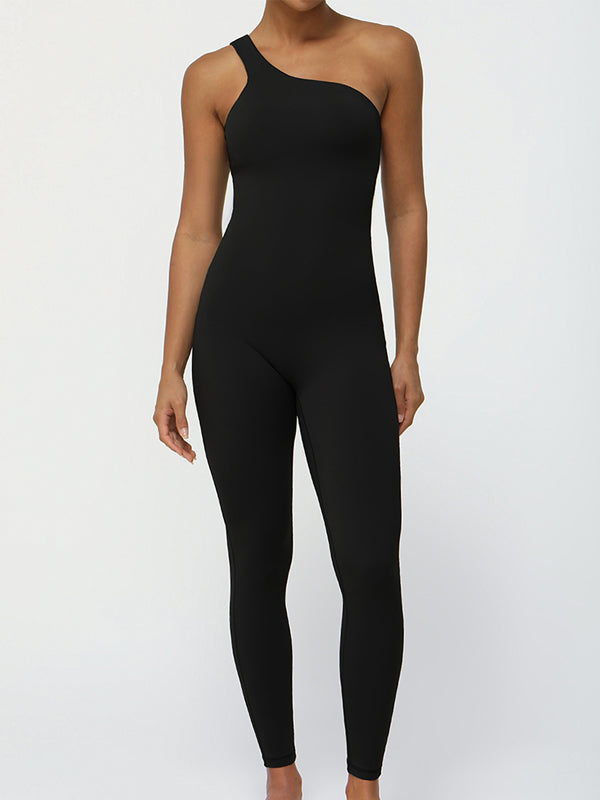 ZASUWA Female Tailoring Elastic Tight Seamless Quick-dry Jumpsuit