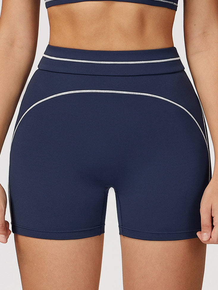 ZASUWA Female Contrast Color Big Heart Shape Push-lift Shorts
