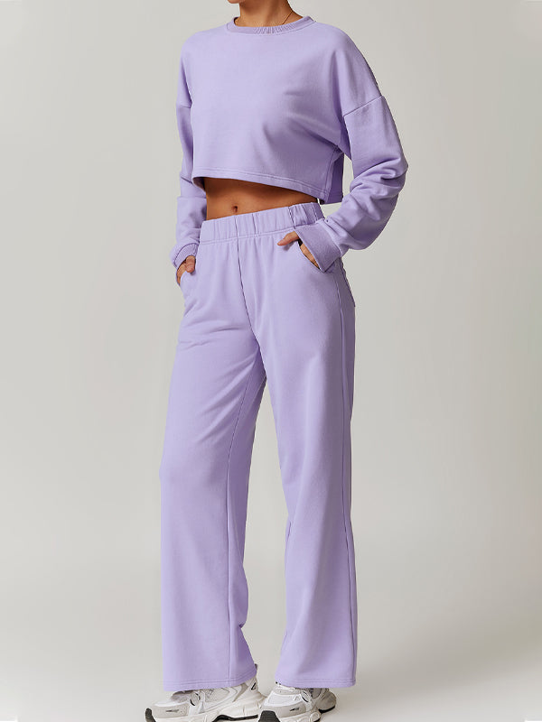 ZASUWA Female Split Backless High-waisted Casual Loose Tracksuit