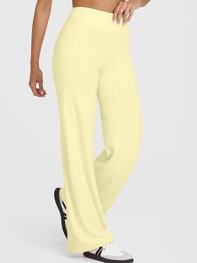 ZASUWA Female Solid Color Casual Loose Flare High-rise Leggings