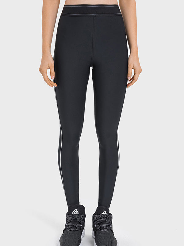ZASUWA Female Contrast Color Elastic Tight Push Up Design Leggings