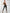 ZASUWA Female Fly Eye Contrast Color Faux Leather Pocket Scrunch Bum Tracksuit