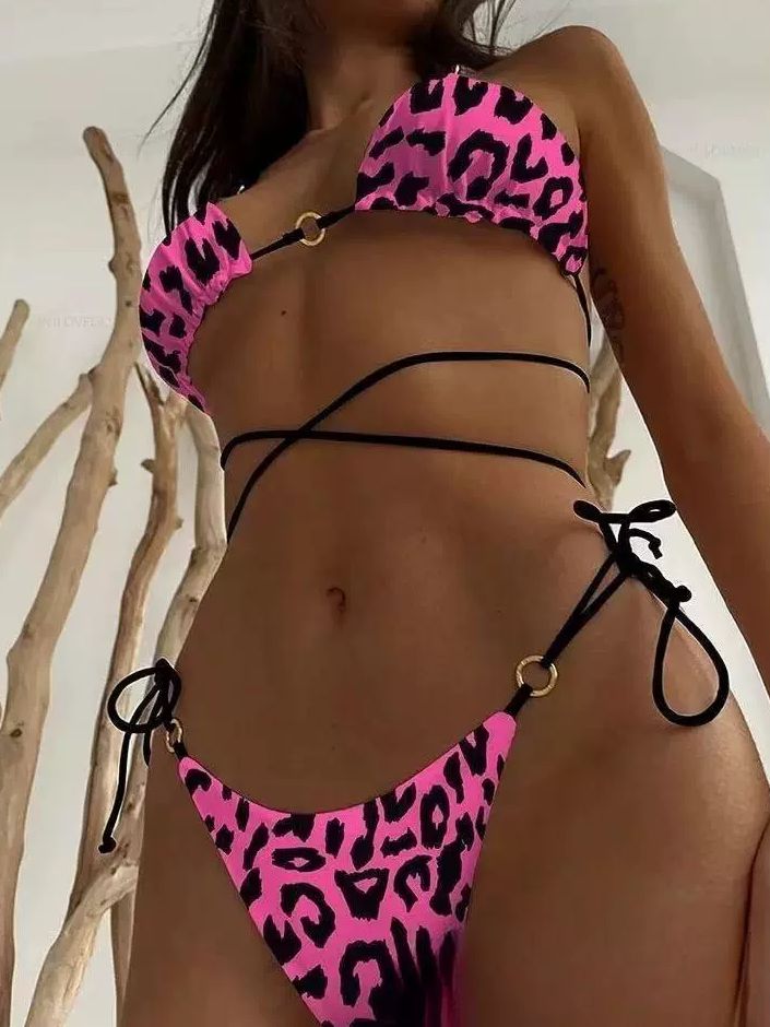 ZASUWA Female Sexy Zebra Print Bikini Set