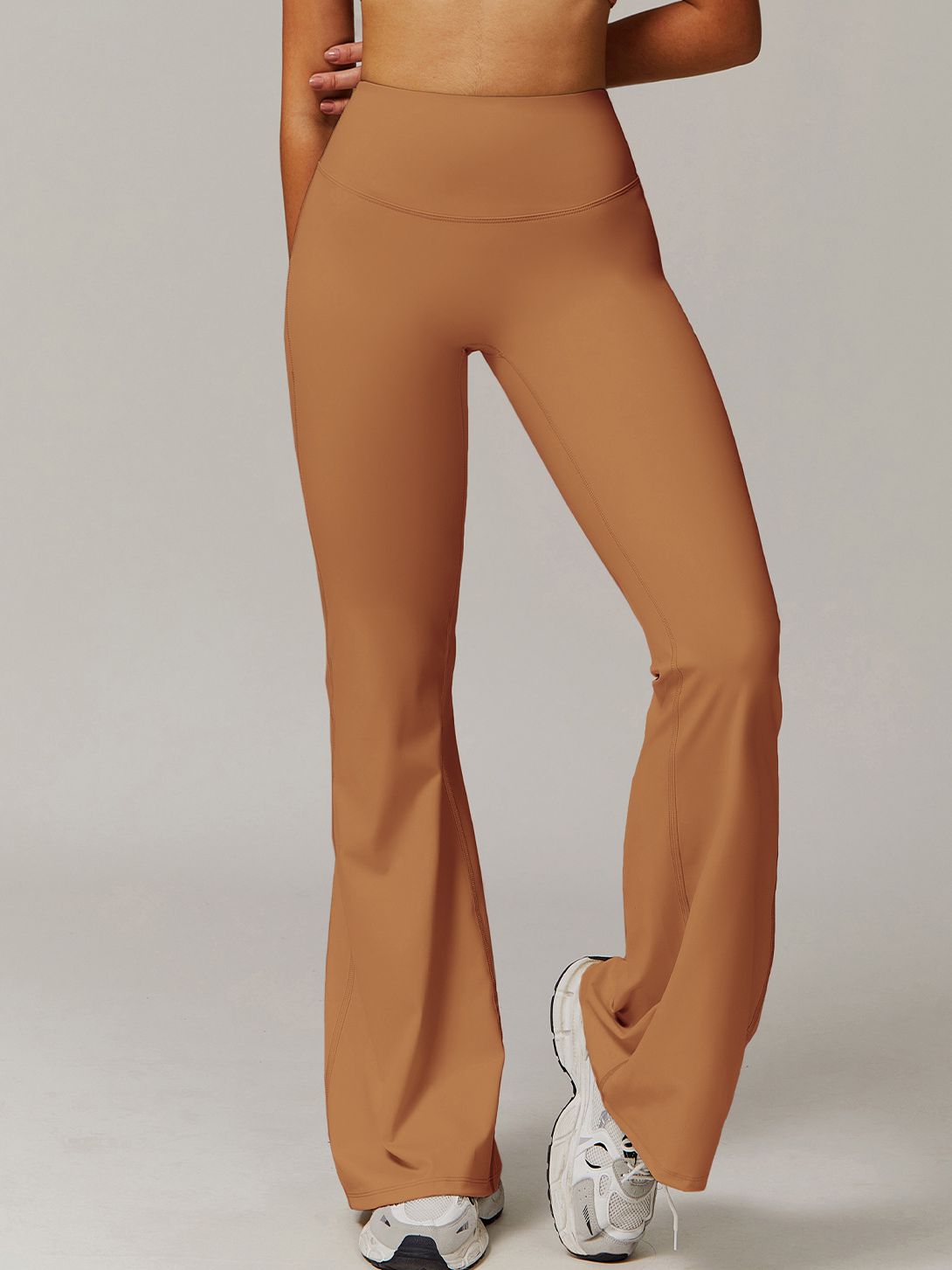 ZASUWA Female Solid Color Flare High-rise Leggings