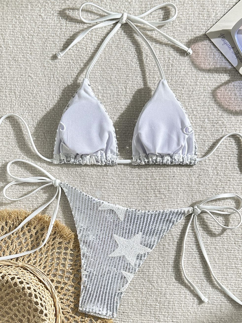 ZASUWA Female Sexy Glossy Star Bikini Set