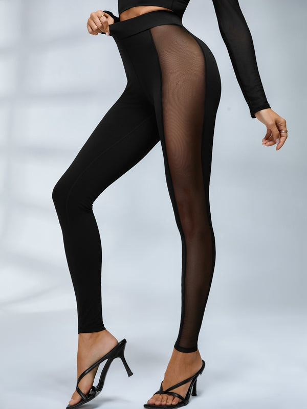 ?ZASUWA Female Sexy Sheer Mesh Seamless Leggings
