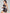 ZASUWA Female Fishnet Cross Back Stripes Contrast Color Short Tracksuit