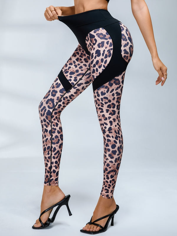 ZASUWA Female Leopard Print Push Up Design Leggings