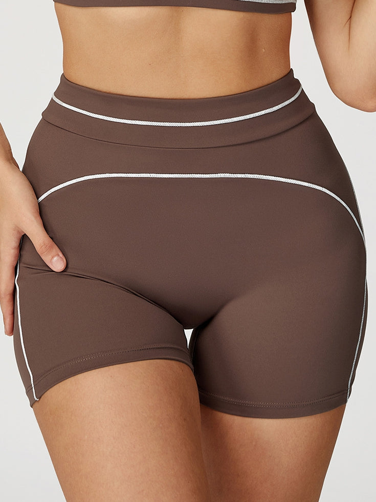 ZASUWA Female Contrast Color Big Heart Shape Push-lift Shorts