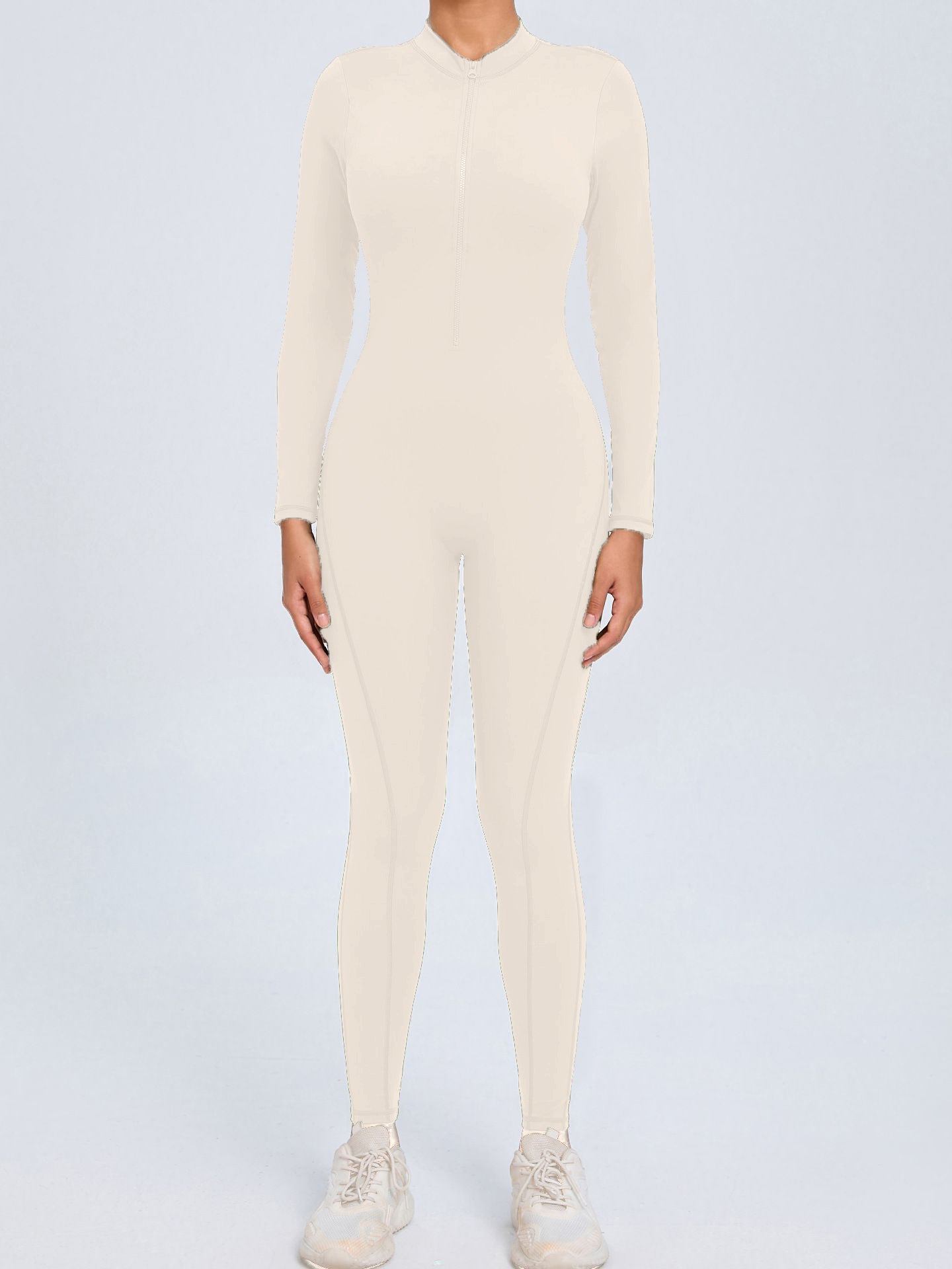ZASUWA Female Backless Zipper Hollow Out Scrunch Bum Jumpsuit