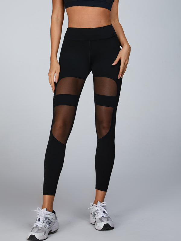 ?ZASUWA Female Cutout Mesh High-rise Leggings