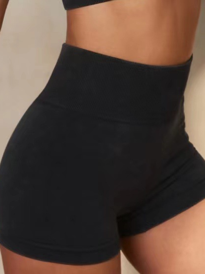 ZASUWA Female Frosted Seamless Spandex Gym Booty Shorts