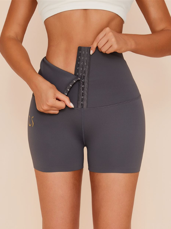 ZASUWA Female High Waist Corset Spandex Gym Booty Shorts