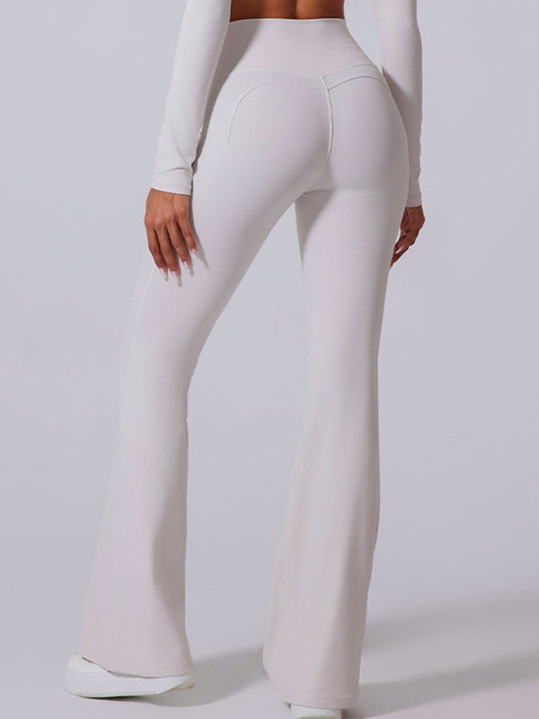 ZASUWA Female Flare High-rise Hip-lift Yoga Leggings