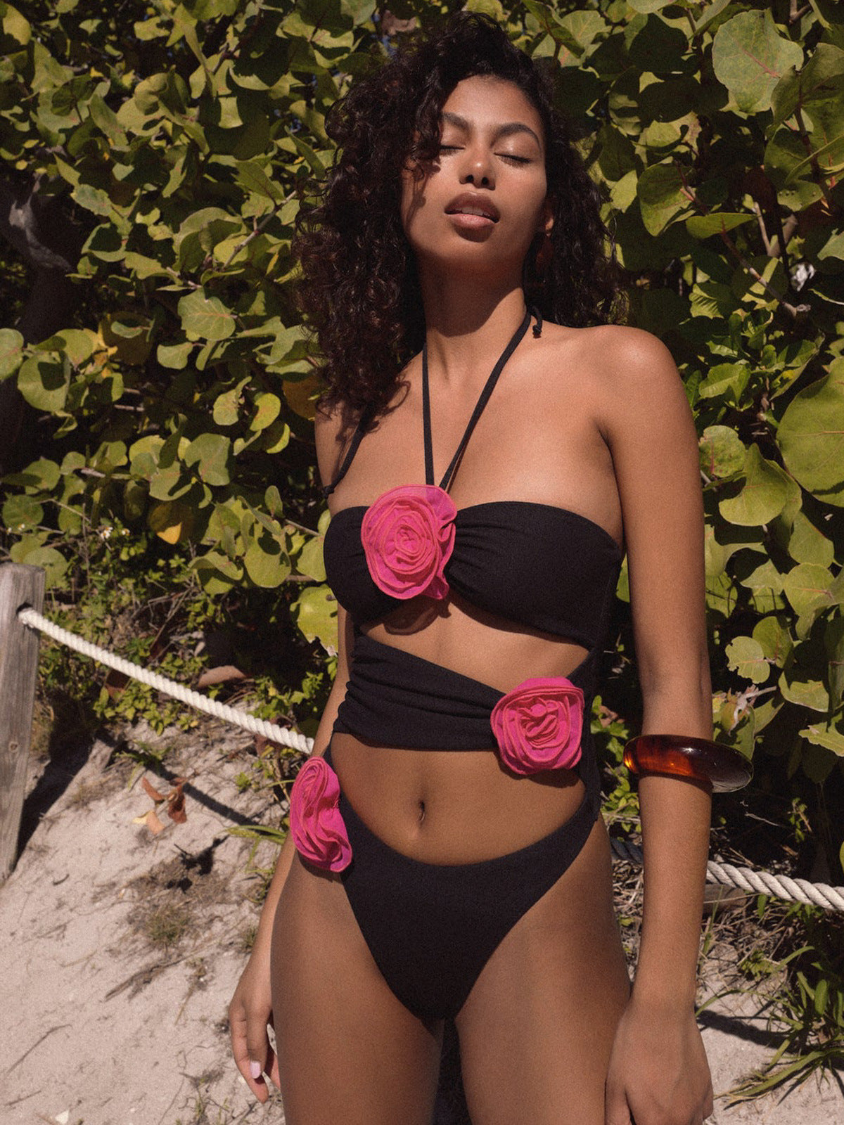 ZASUWA Female Rose Flower One Piece