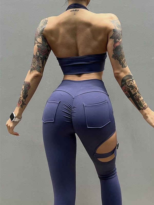 ZASUWA Female Sassy Cutout Scrunch Bum Leggings