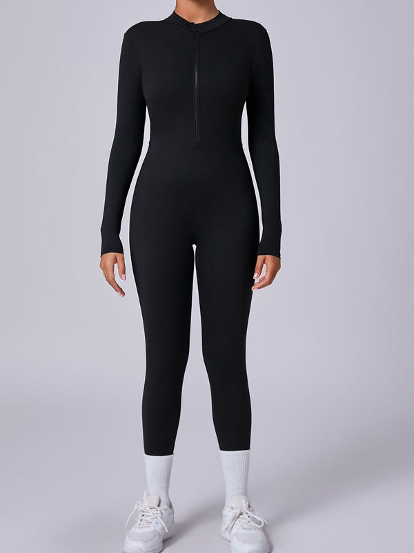 ZASUWA Female Zipper with Chest Pads Jumpsuit