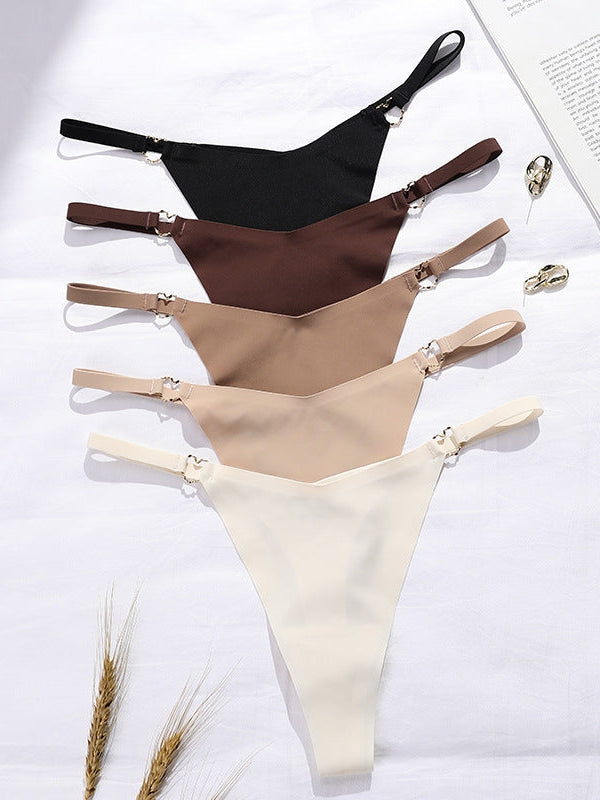 ZASUWA Female Heart Shape Seamless T-back Multicolor Panties