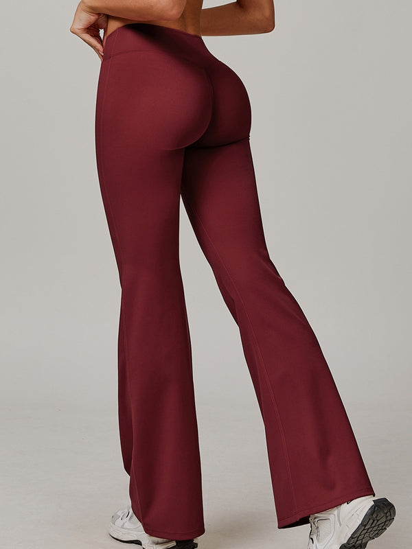 ZASUWA Female Sexy V-shape Waist Flare Leggings