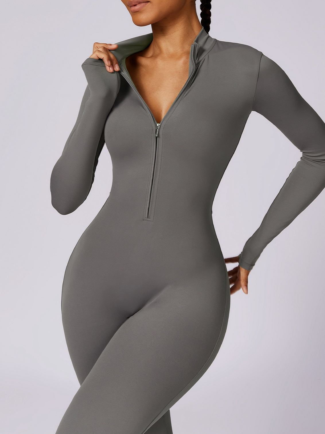 ZASUWA Female Super Snug-fit Zipper Booty Jumpsuit
