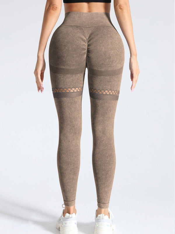 ZASUWA Female Fishnet Denim Scrunch Bum Hip-lift Leggings