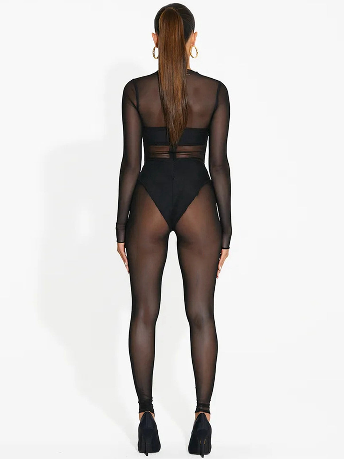 ?ZASUWA Female Sexy Mesh Yoga Jumpsuit