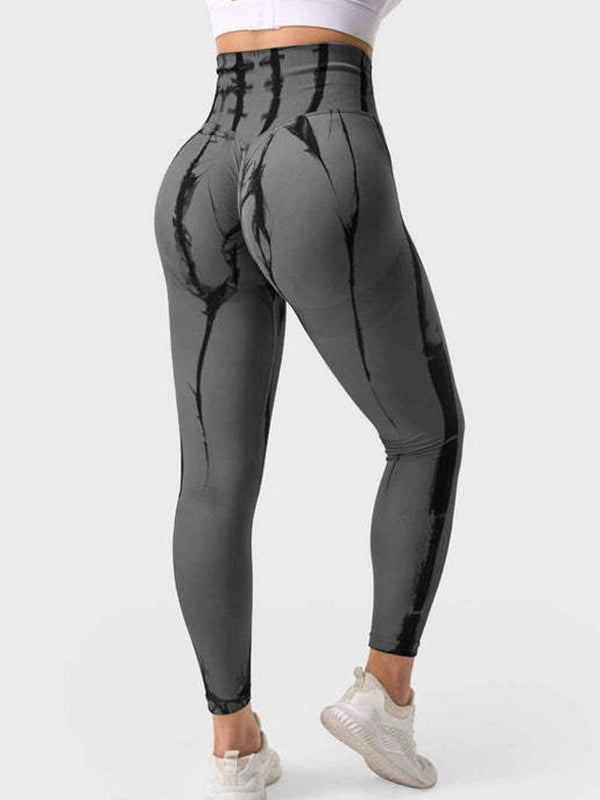 ZASUWA Female Unique Hot Tie-dye Scrunch Bum Leggings