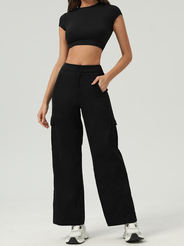 ZASUWA Female Basic Must-have Cropped Short Sleeves