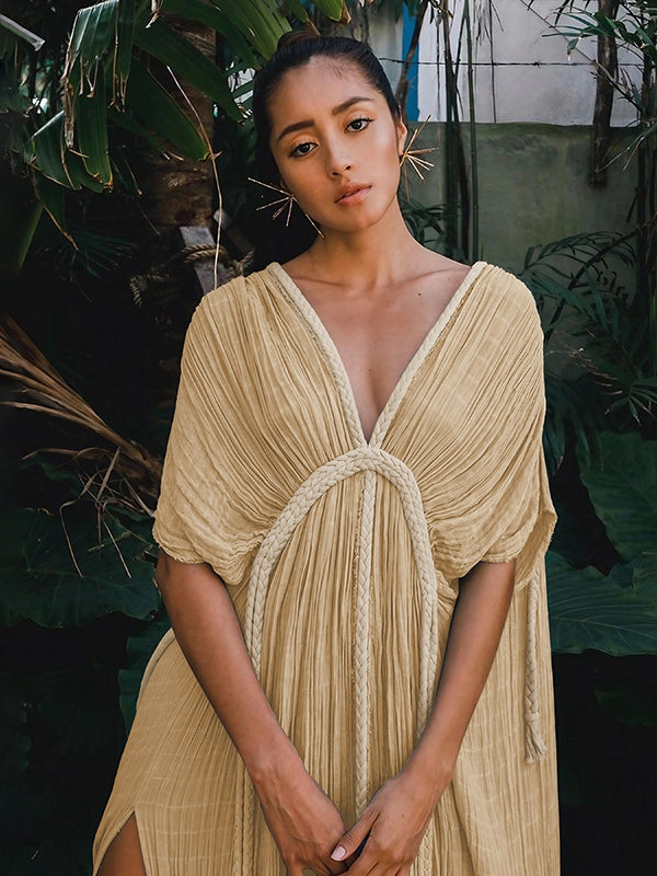 ZASUWA Female Sexy Backless Without Bikini Set Cover-up Dress