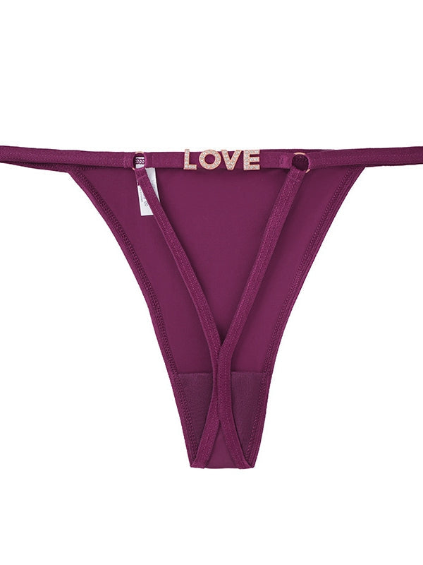 ZASUWA Femal Sexy Mesh Cutout Metal Panties
