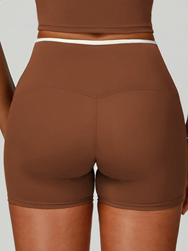 ZASUWA Female Contrast Color Stripe High-rise Flare Leggings
