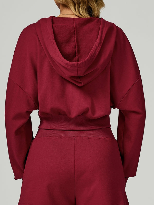 ZASUWA Female Feleece Pocket Casual Zipper Hoodie