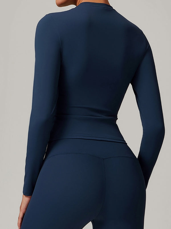 ZASUWA Female Fleece Round Collar Long Sleeves