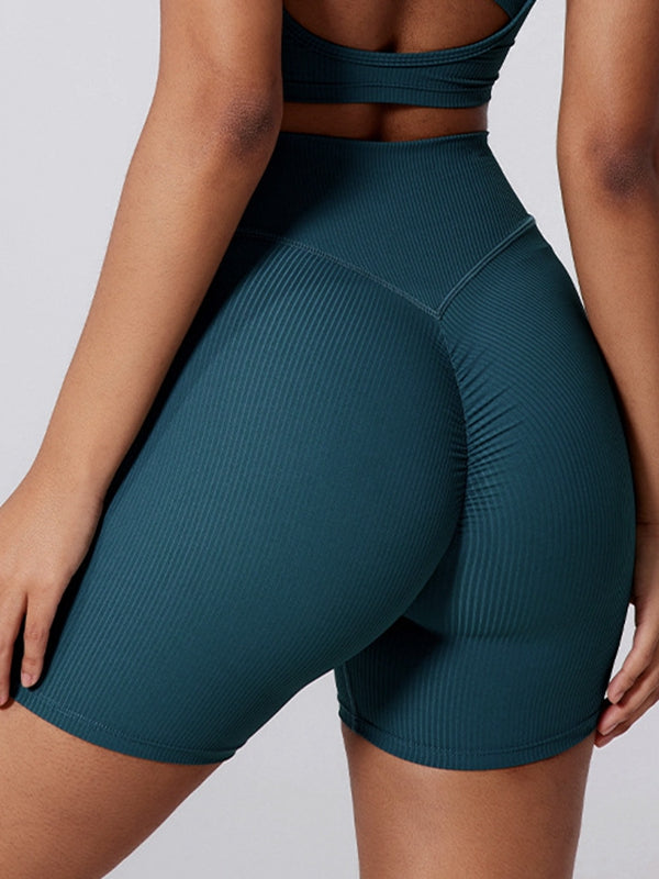 ZASUWA Female Ribbed Scrunch Bum  Booty Gym Shorts