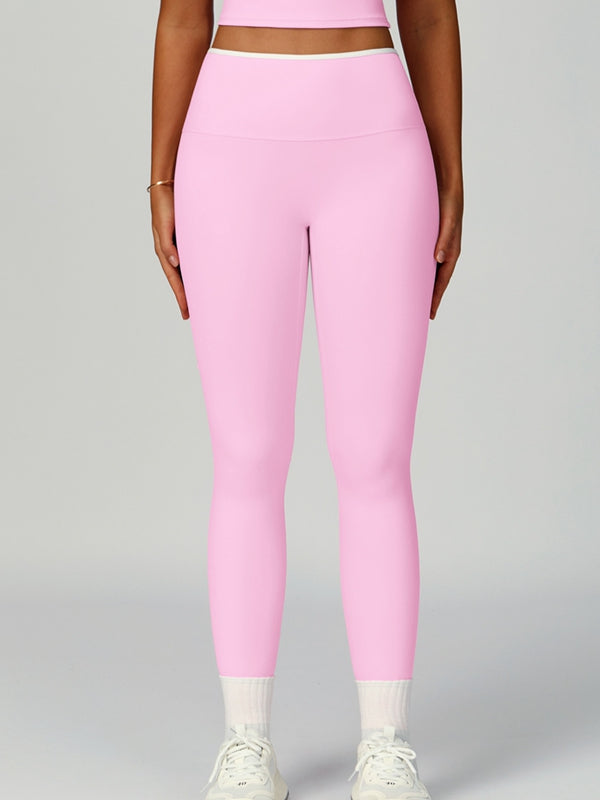 ZASUWA Female Contrast Color Stripe High-rise Flare Leggings