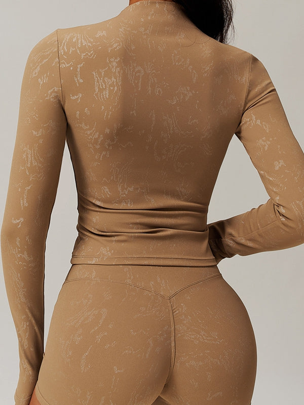ZASUWA Female Sexy Hot Stamping Print Long Sleeves