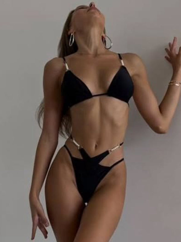 ZASUWA Female Sexy Pearl Beach Bikini Set