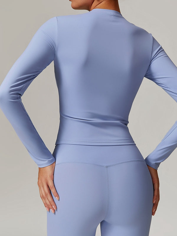 ZASUWA Female Fleece Round Collar Long Sleeves