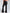 ZASUWA Female Faux Leather Pocket Split Flare Leggings