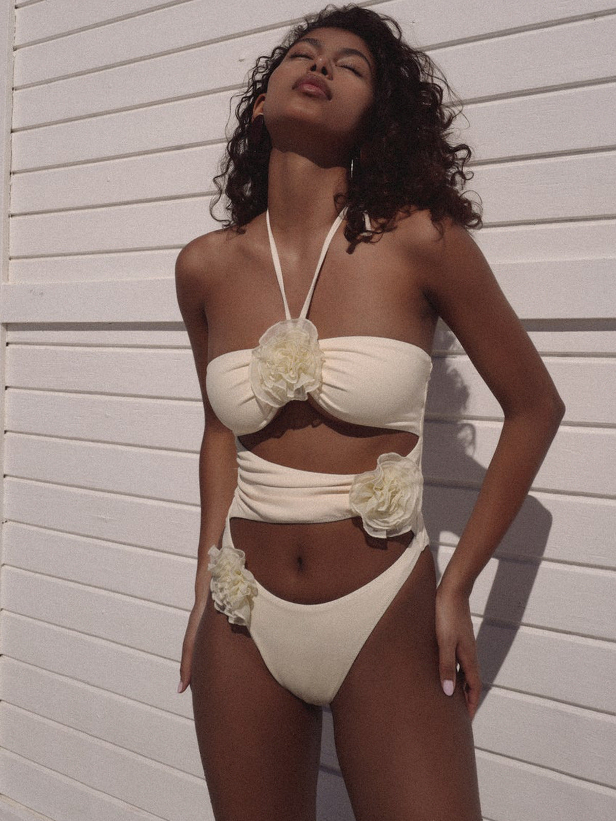 ZASUWA Female Rose Flower One Piece
