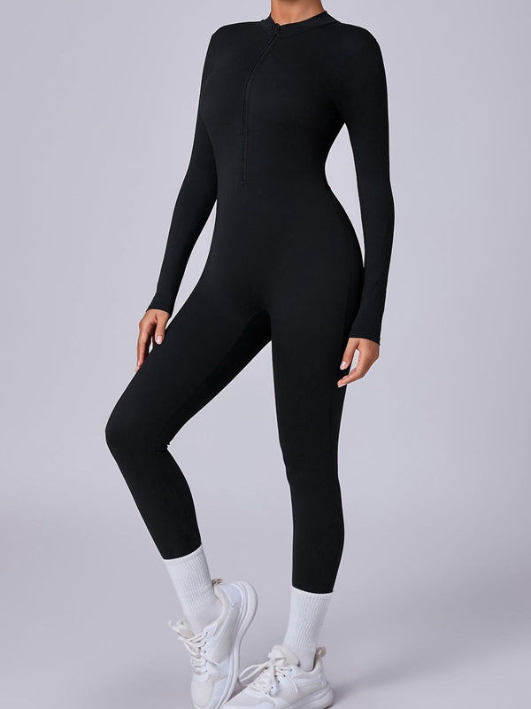 ZASUWA Female Zipper with Chest Pads Jumpsuit