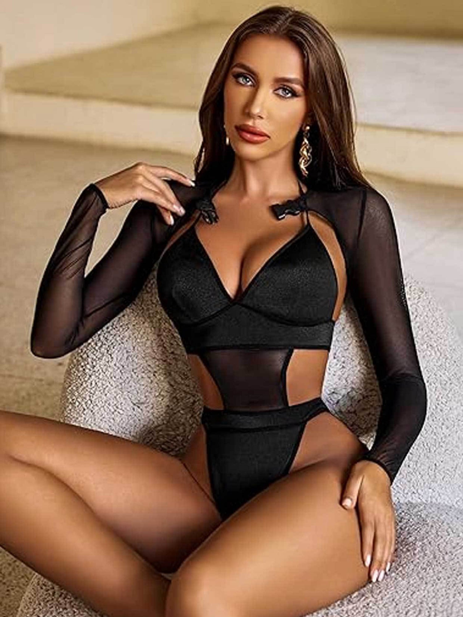 ZASUWA شبكة نسائية 2 قطعة قطعة واحدة