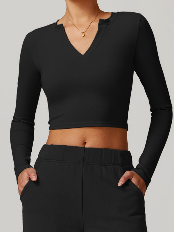 ZASUWA Female Sexy V Collar Long Sleeves