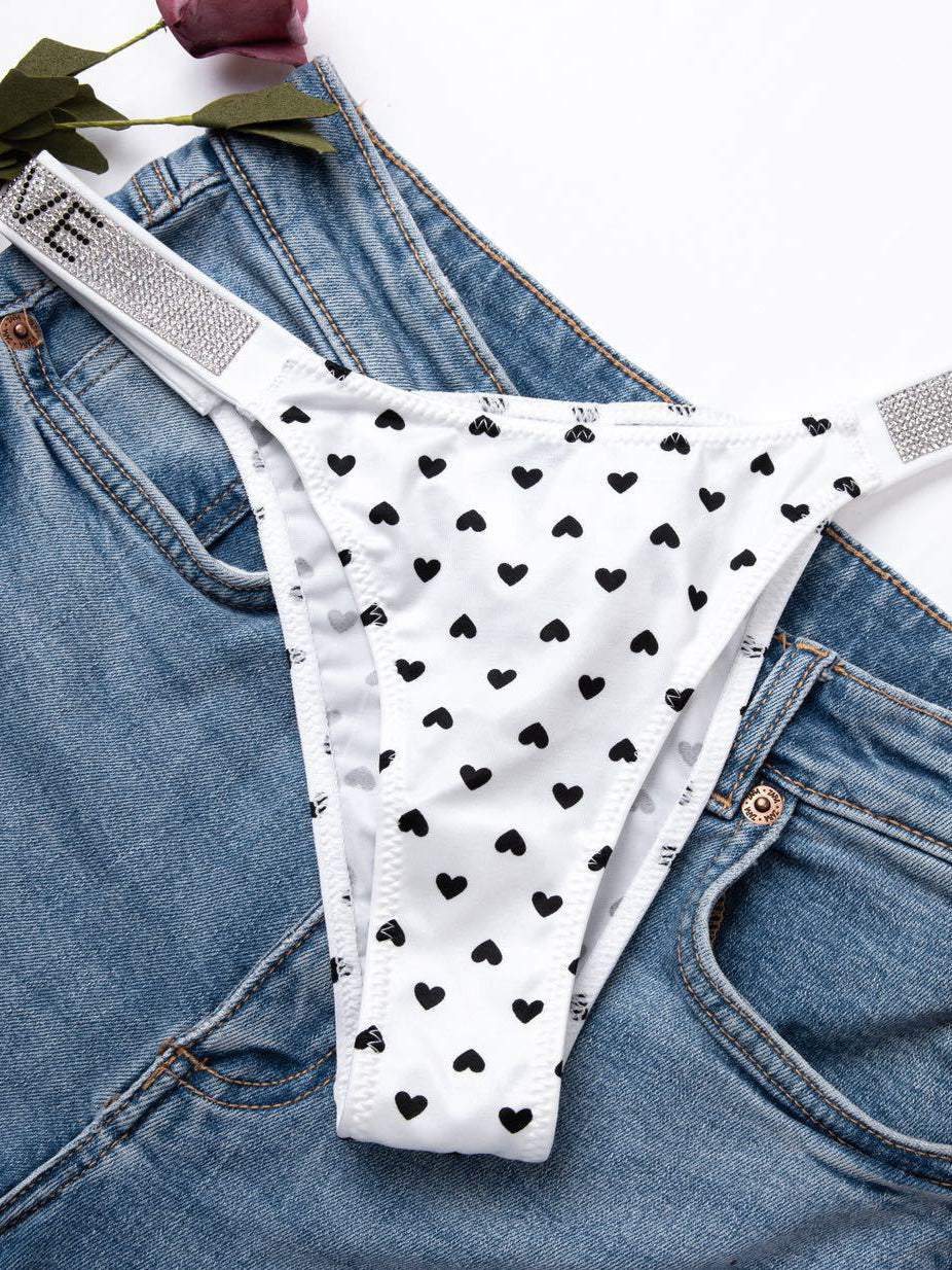ZASUWA Female V Back Dazling Diamond Panties