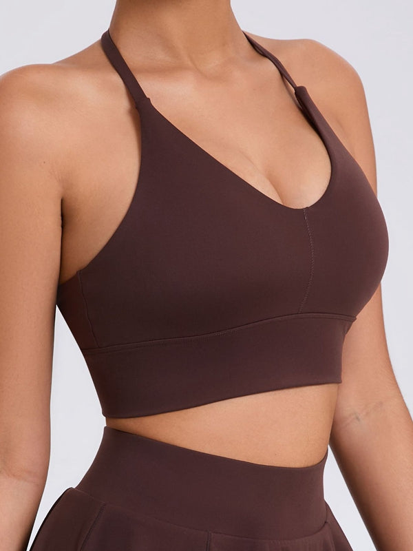 ZASUWA Female Deep U Collar Backless Sports Bras