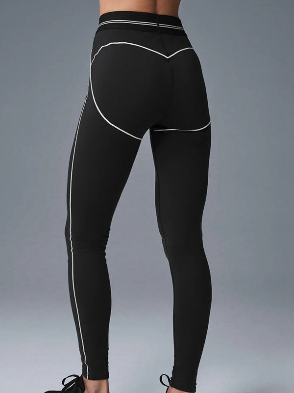 ZASUWA Female Contrast Color Push-lift Leggings